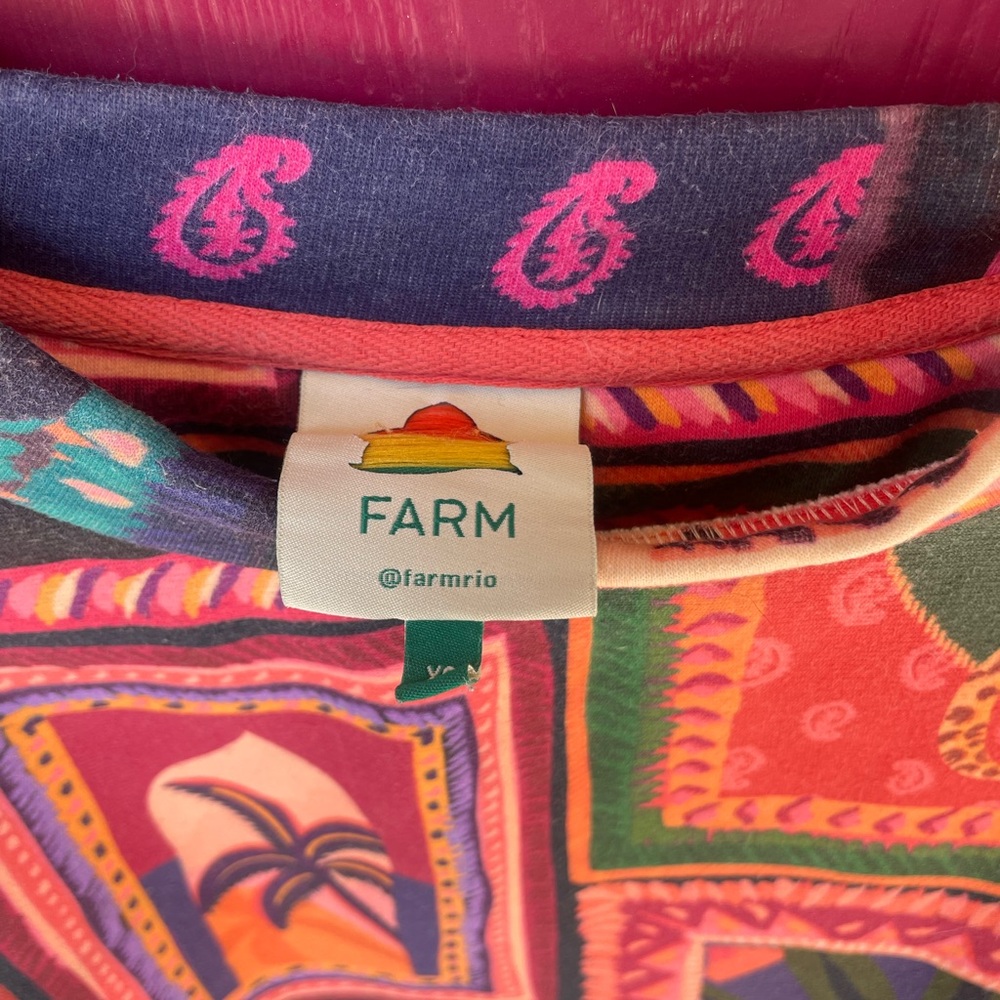 FARM @RIO Colorful Patterned Sweatshirt XS VIBRANT COLORS - Picture 6 of 9